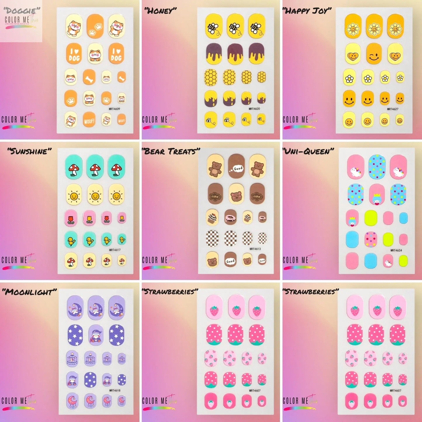 Kids Nail Stickers Color Me This