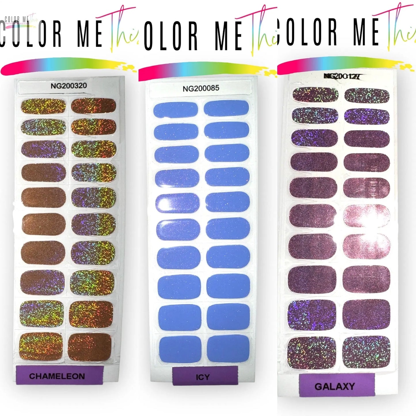 Semi-Cured Gel Nail Wraps- Shimmers Color Me This