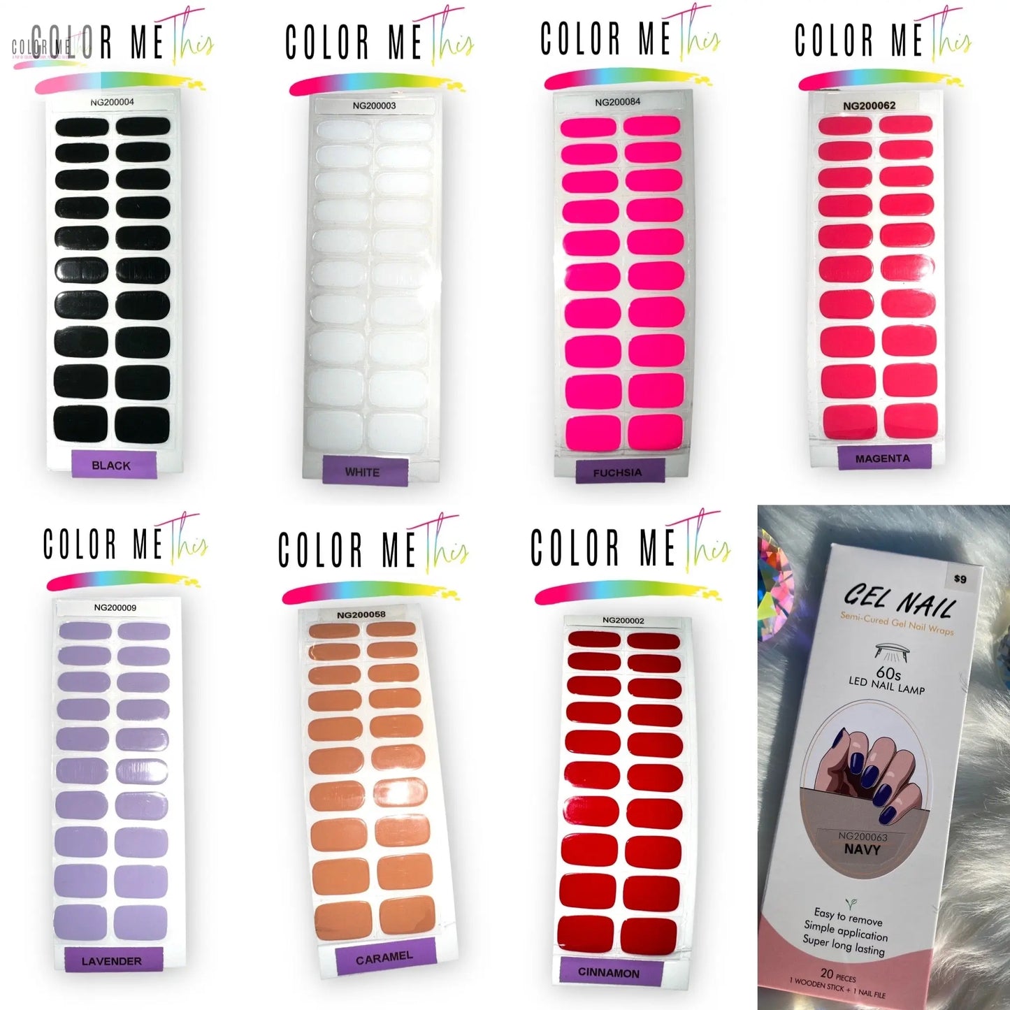 Semi-Cured Gel Nail Wraps-Solids Color Me This