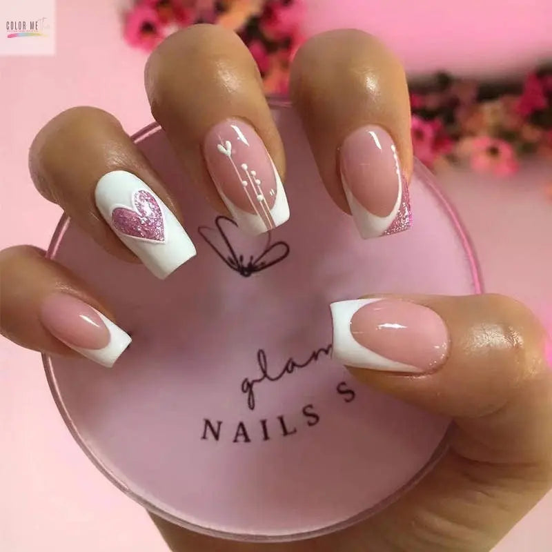 Pink Heart Tips Color Me This