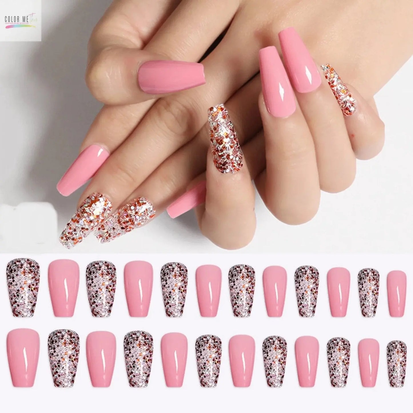 Pink and Glitter Color Me This