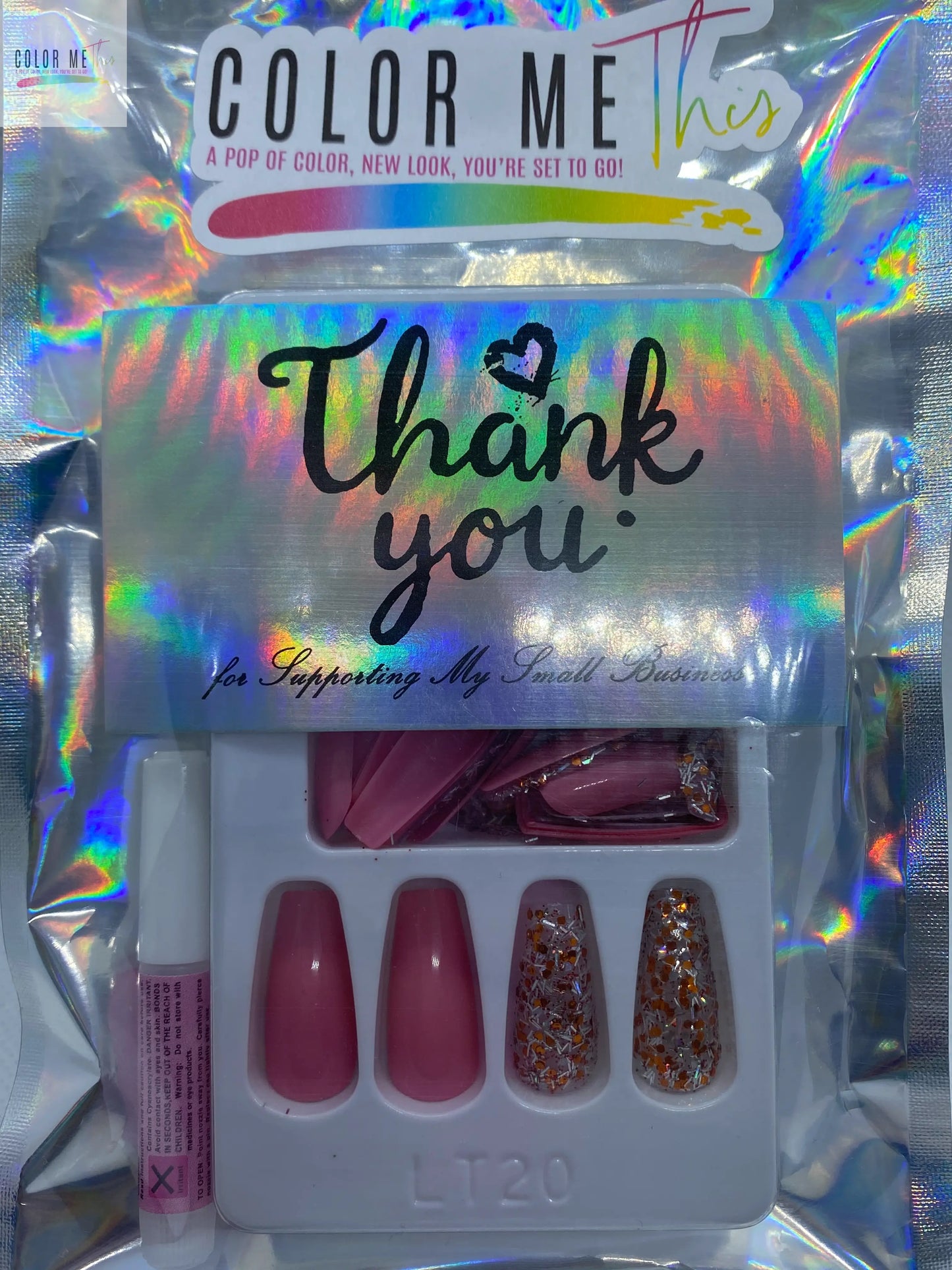 Pink and Glitter Color Me This