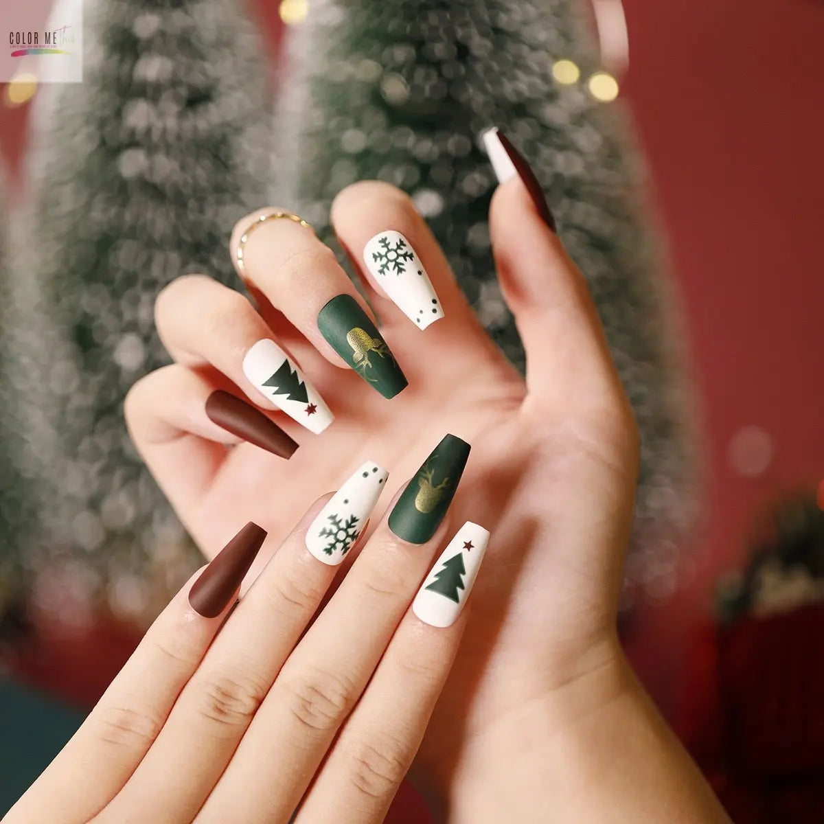 Reindeer Snowflake Color Me This