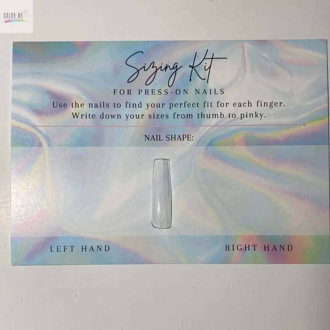 Custom Nail Sizing Kit Color Me This