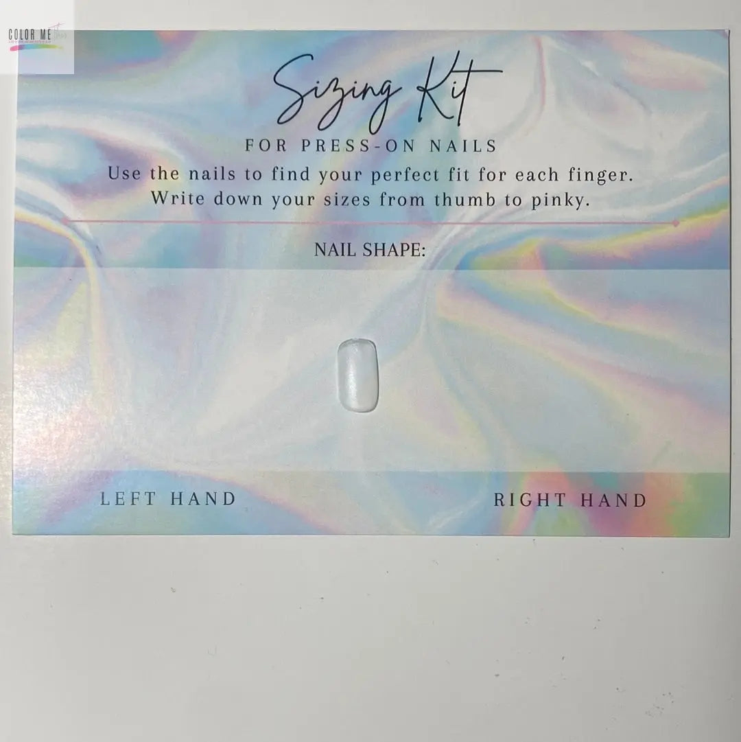 Custom Nail Sizing Kit Color Me This
