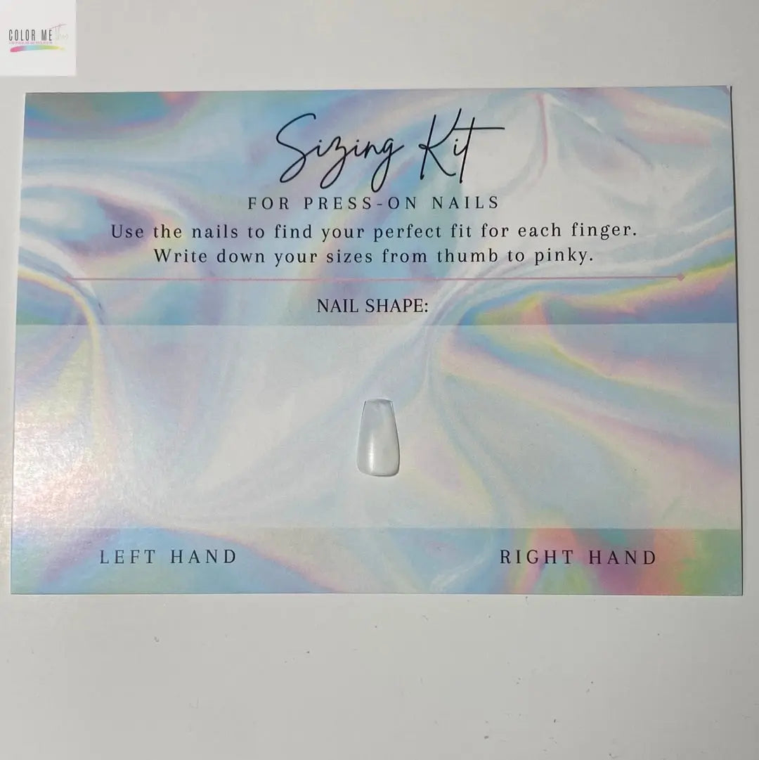 Custom Nail Sizing Kit Color Me This