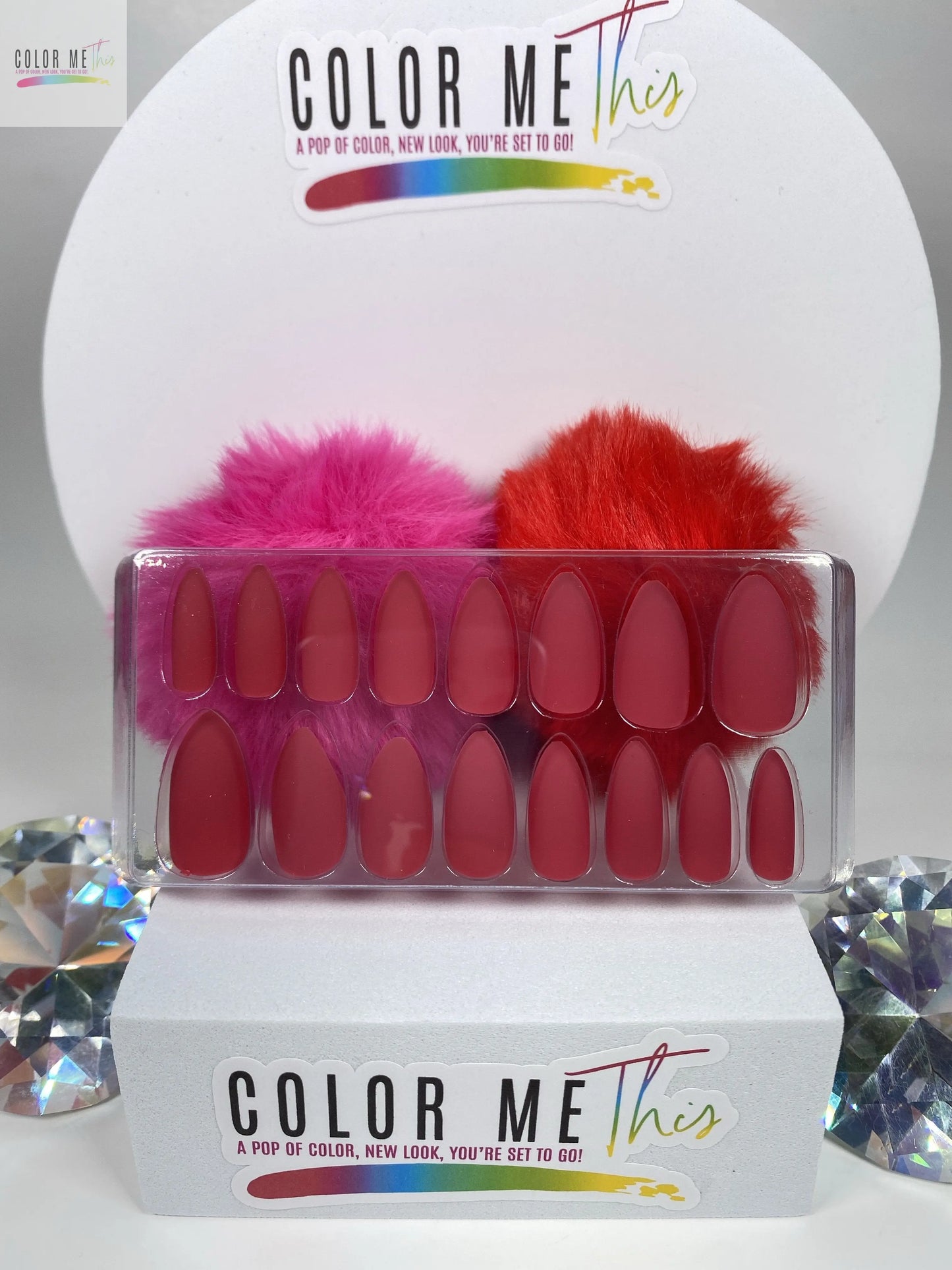 Medium Matte Almond Press On Nails Color Me This