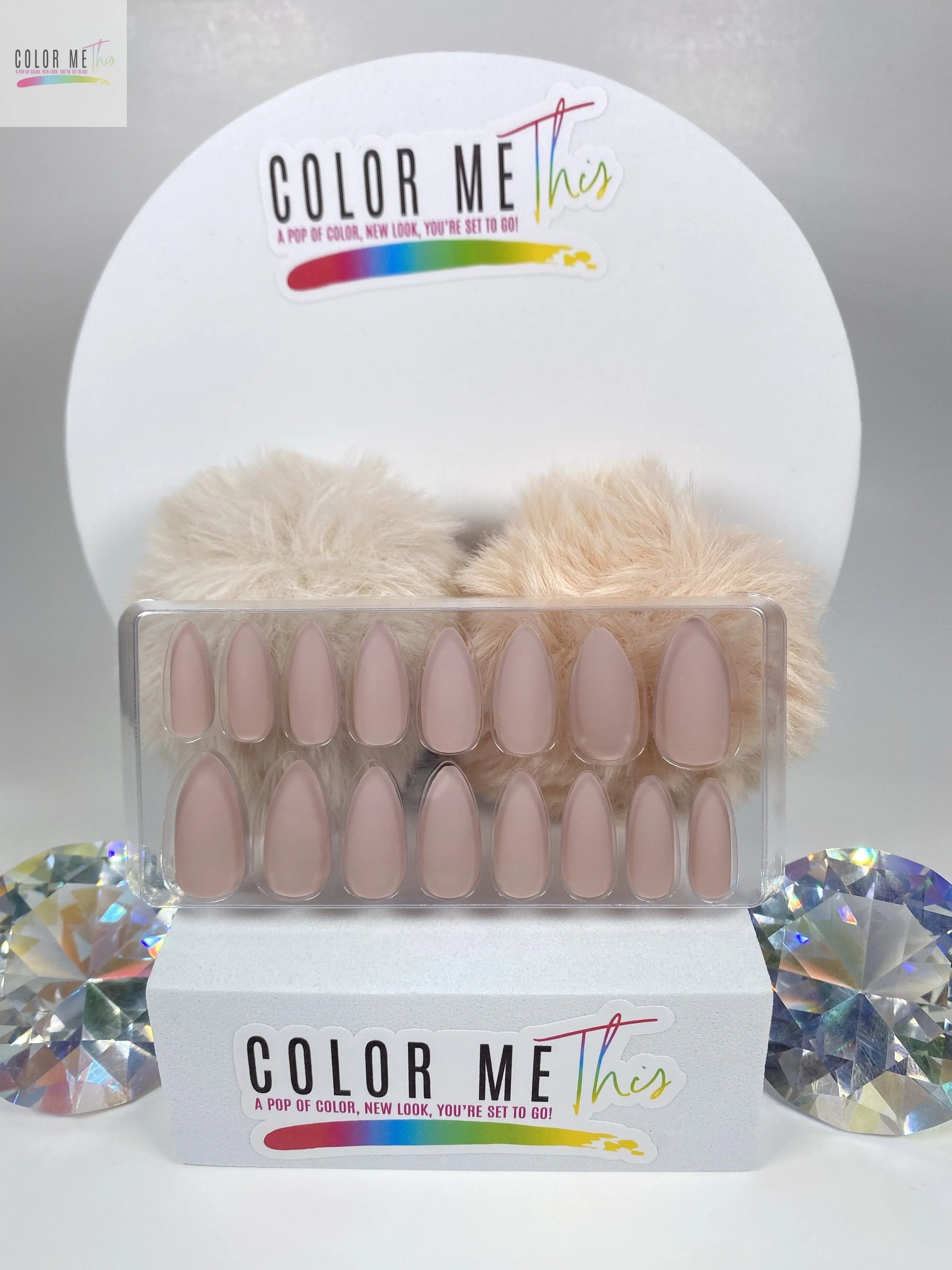 Medium Matte Almond Press On Nails Color Me This