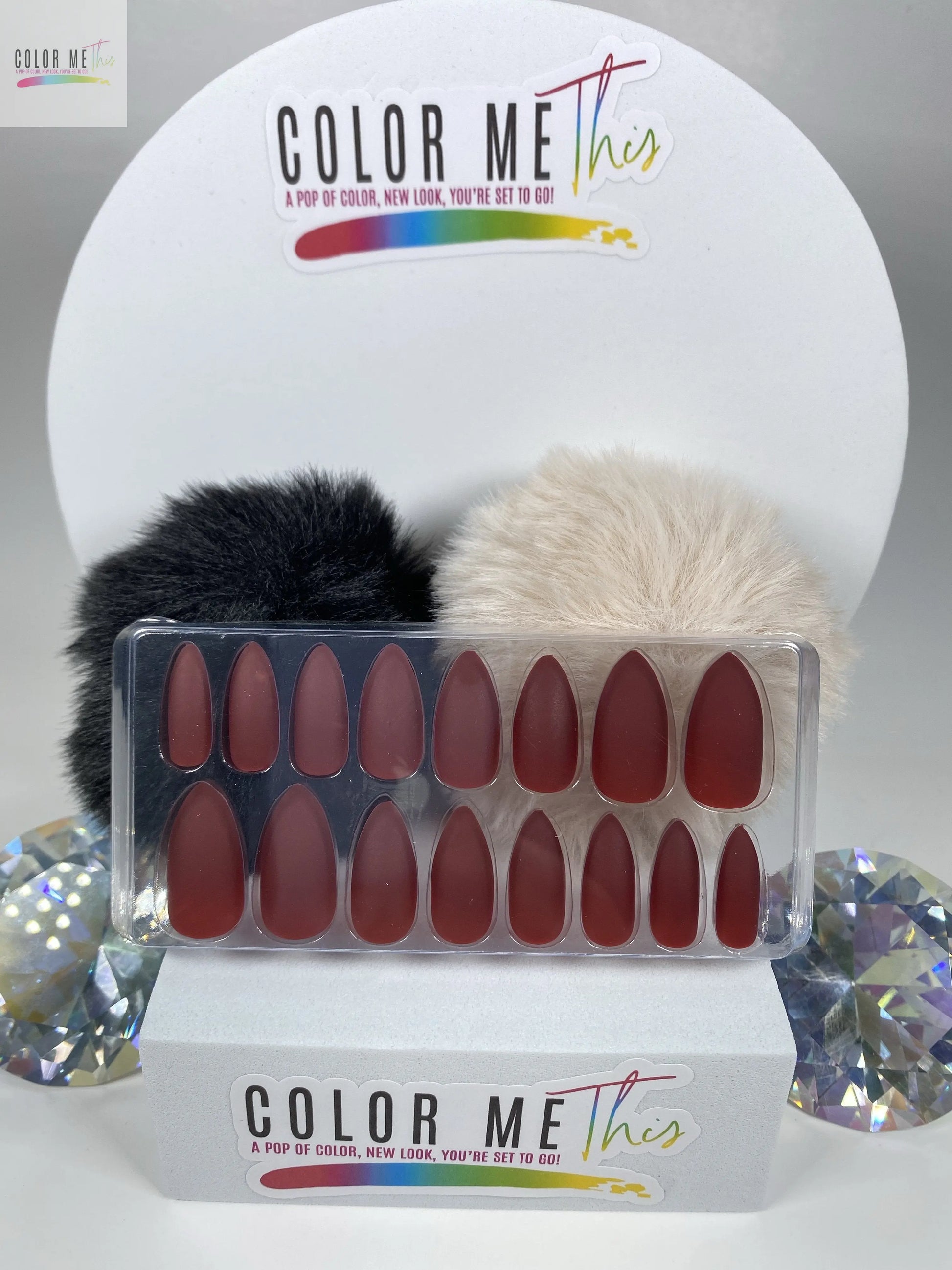 Medium Matte Almond Press On Nails Color Me This