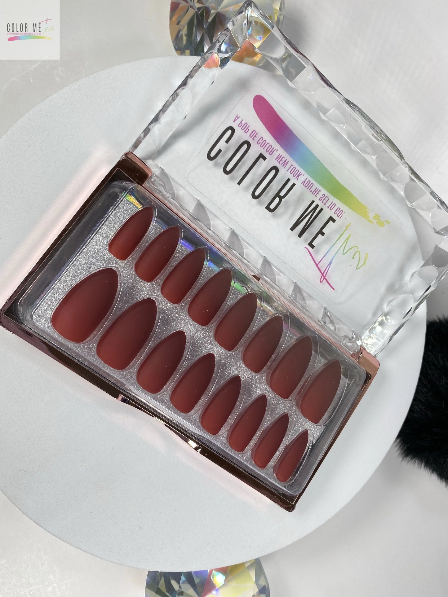Medium Matte Almond Press On Nails Color Me This