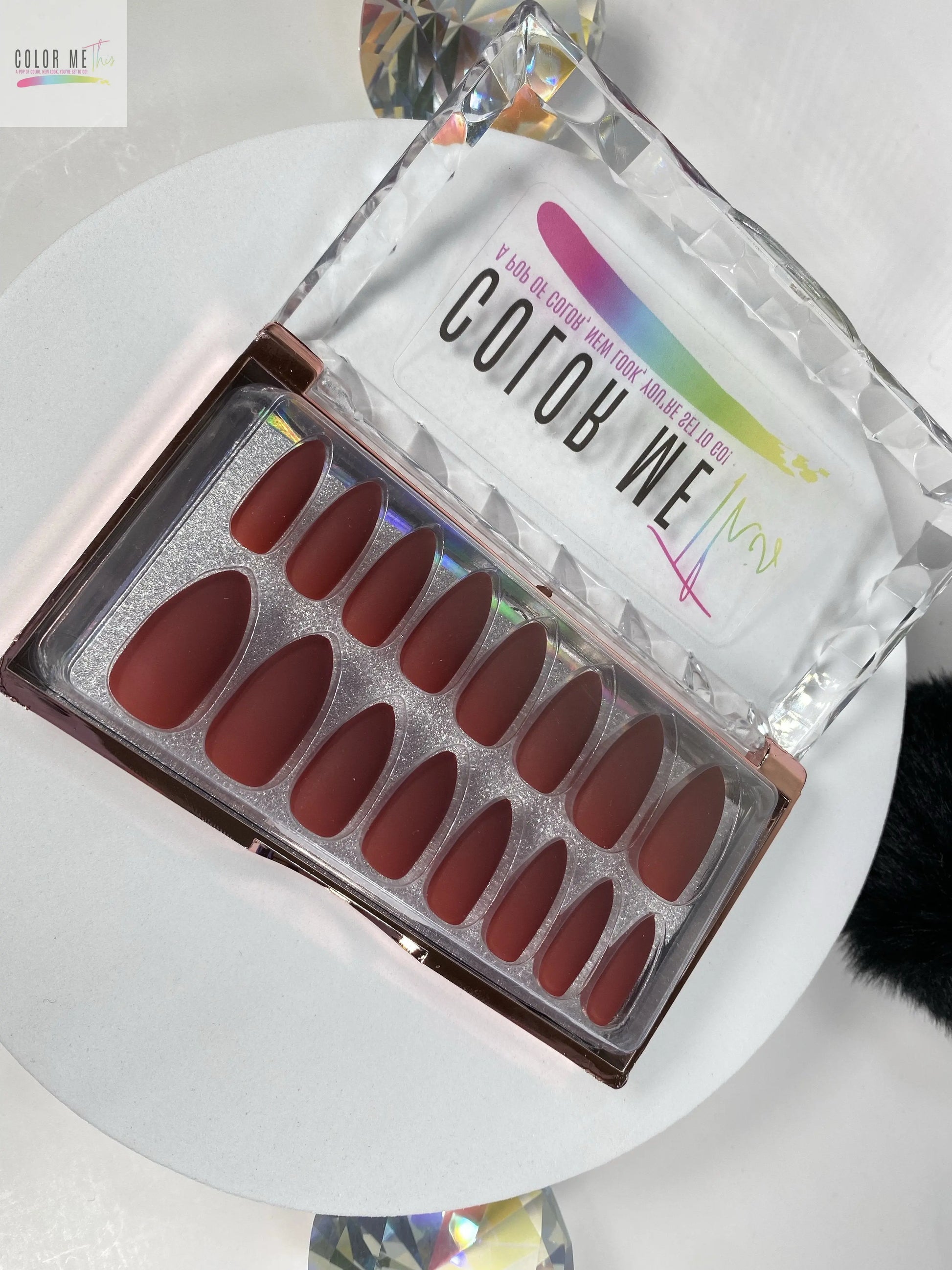 Medium Matte Almond Press On Nails Color Me This