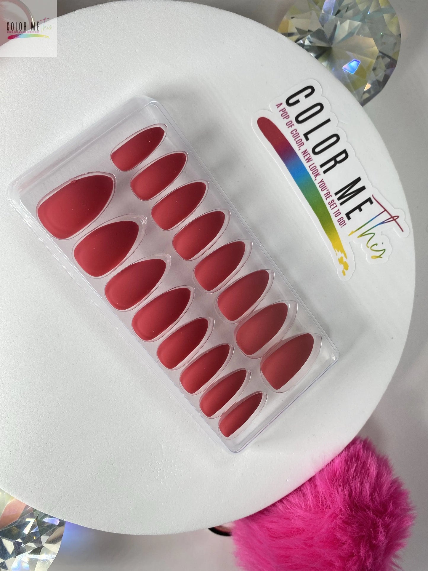 Medium Matte Almond Press On Nails Color Me This